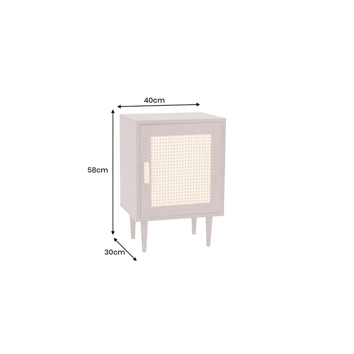 NACHTTISCH VIENNA Schichtholz Braun 60 cm - Braun, Holz/Holzwerkstoff (40/58/30cm) - riess-ambiente