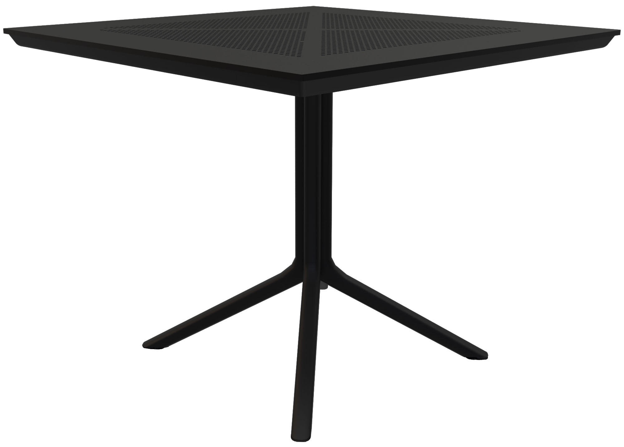 GARTENTISCH eckig 80/80/74 cm Kunststoff Schwarz - Schwarz, Kunststoff (80/80/74cm) - CLP