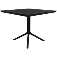 GARTENTISCH eckig 80/80/74 cm Kunststoff Schwarz - Schwarz, Kunststoff (80/80/74cm) - CLP