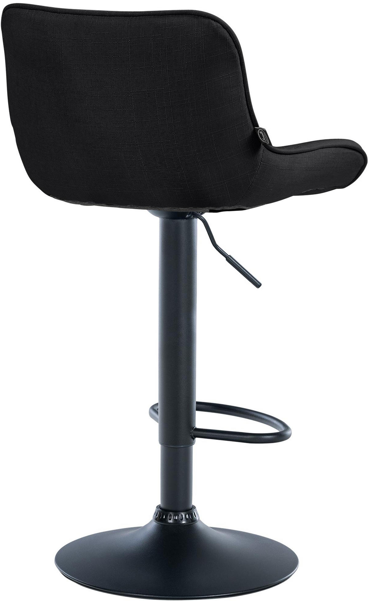 BARHOCKER Vulcano Stoff schwarz schwarz - Schwarz, Textil/Metall (49/106/51cm) - TPFLiving