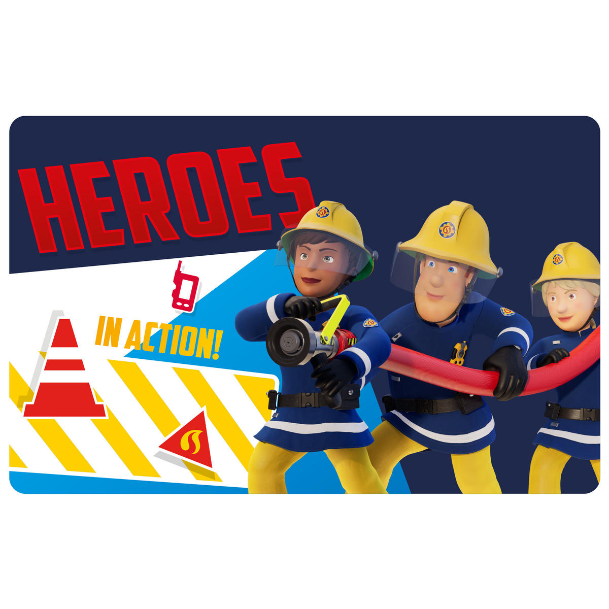 BROTDOSE Feuerwehrmann Sam Heroes in Action Blau 17,5 x 12,8 x 6,9 cm - Blau, Kunststoff (17.5/6.9/12.8cm) - Chiemsee