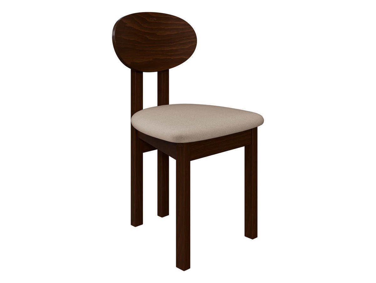 ESSZIMMERSTUHL Divo III - Beige/Nussbaumfarben, Holz/Textil (47/85/48cm) - MIRJAN24