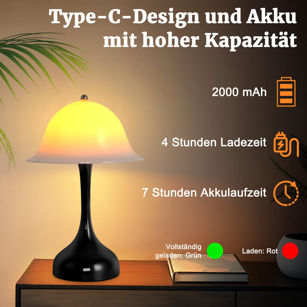 LED-TISCHLEUCHTE BRÜHL Ⅲ 25/9/16 cm - Schwarz, Metall (25/9/16cm) - Nettlife