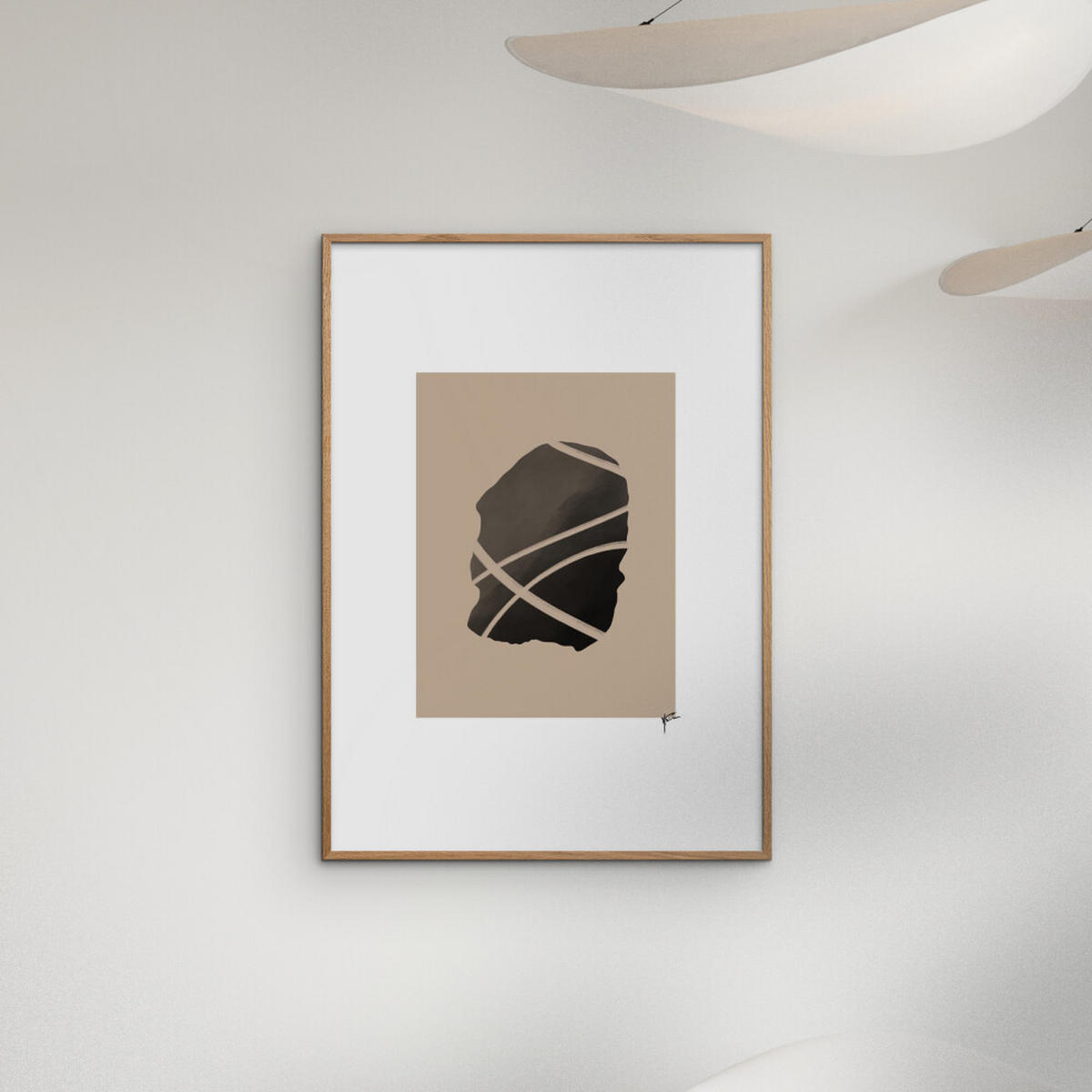 POSTER mit Rahmen N. Atelier - Noir Signifie - Eichefarben/Schwarz, Holz/Papier (50/70cm) - Poster&Frame