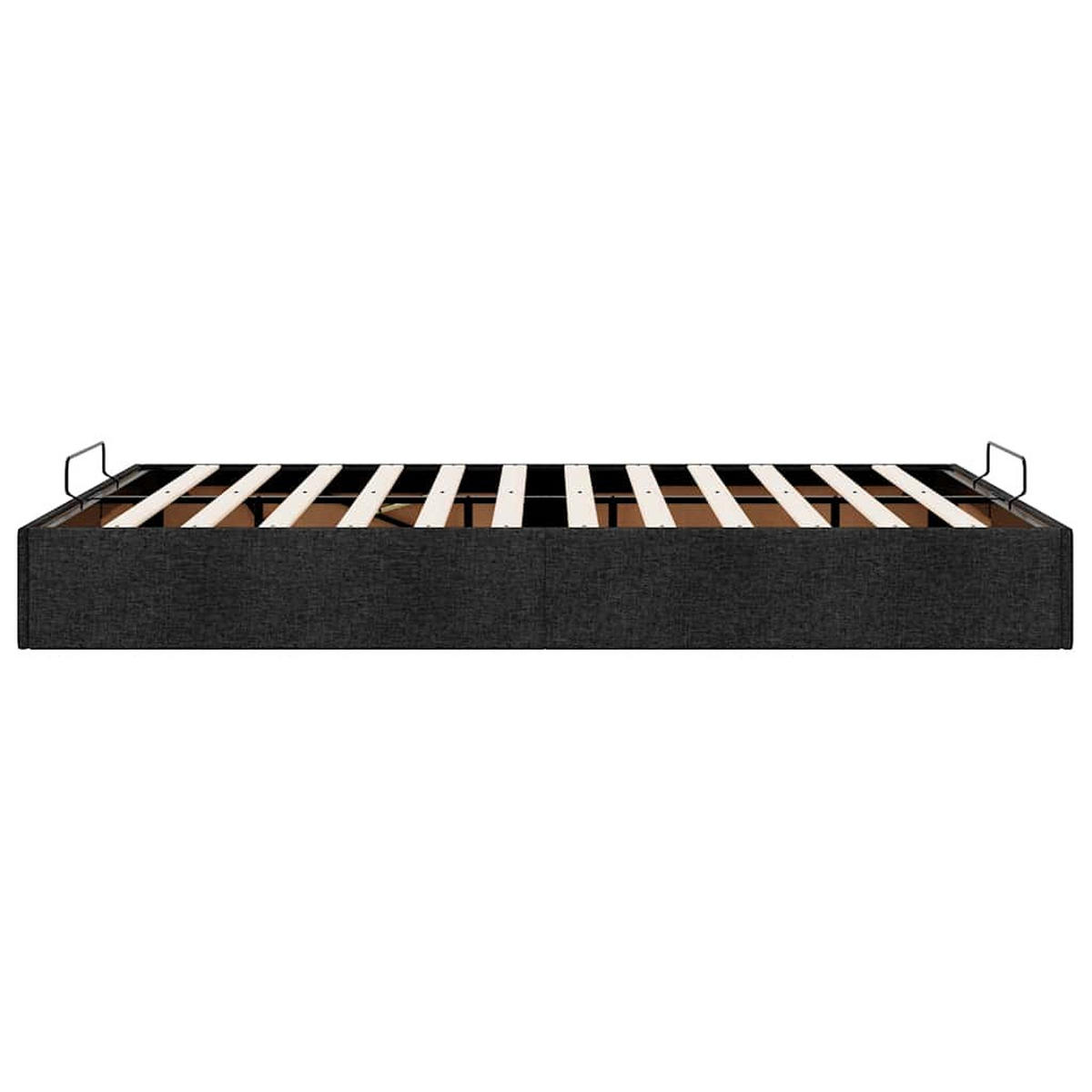 OTTOMAN-BETT Ohne Matratze Schwarz 140/200 Cm Stoff - Schwarz, Holzwerkstoff (140/200cm) - vidaXL