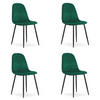ESSZIMMERSTUHL 4-er Set DAPI dunkelgrüner Sitz - Dunkelgrün, Textil (44.5/87.5/50.5cm) - Valora