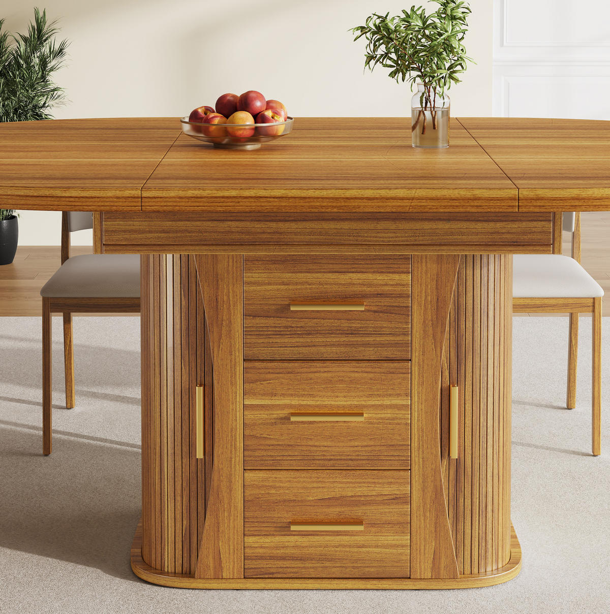 ESSTISCH 118-158/118/77 cm Walnuss aus MDF ausziehbar - Braun, Holzwerkstoff (118/118/77cm) - OKMYHOME