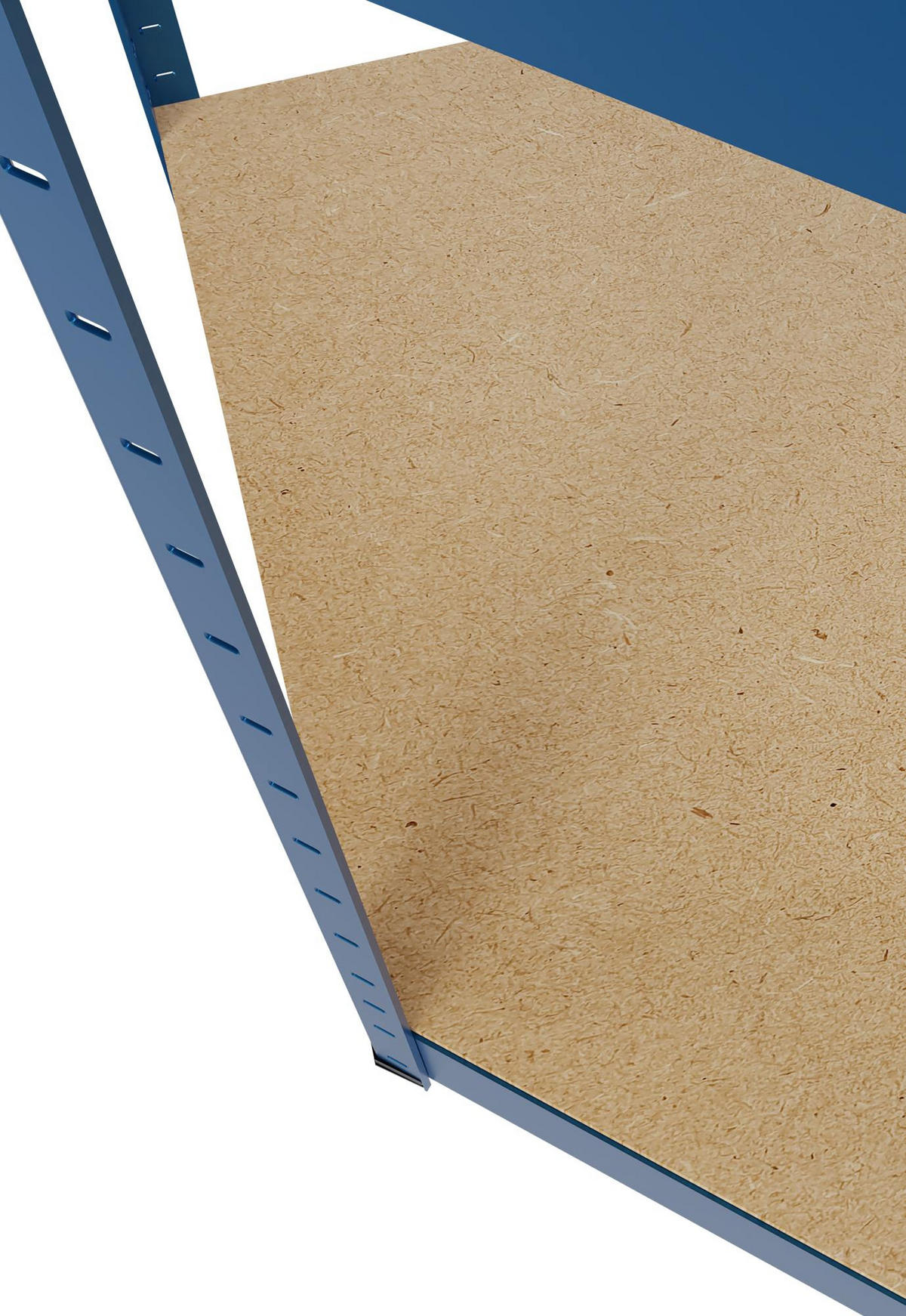 REGALSYSTEM 2 Lagerregal mit 1 Eckregal Metall blau - Blau, Metall (160/180/160cm) - CLP