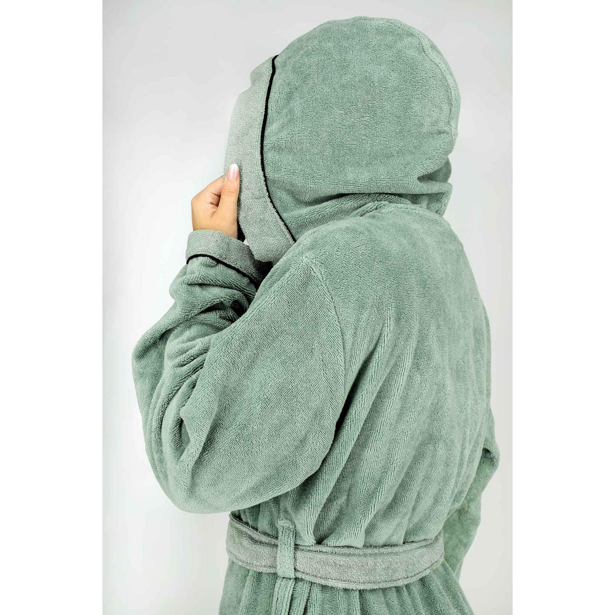 BADEMANTEL SELECT - Grün, Textil (XLnull) - Schöner Wohnen