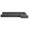 ECKSOFA modulares Sofa Razon-L3 - 380x160x70 cm Grau Bouclé - Grau, Holzwerkstoff/Textil (380/160cm) - ALTDECOR