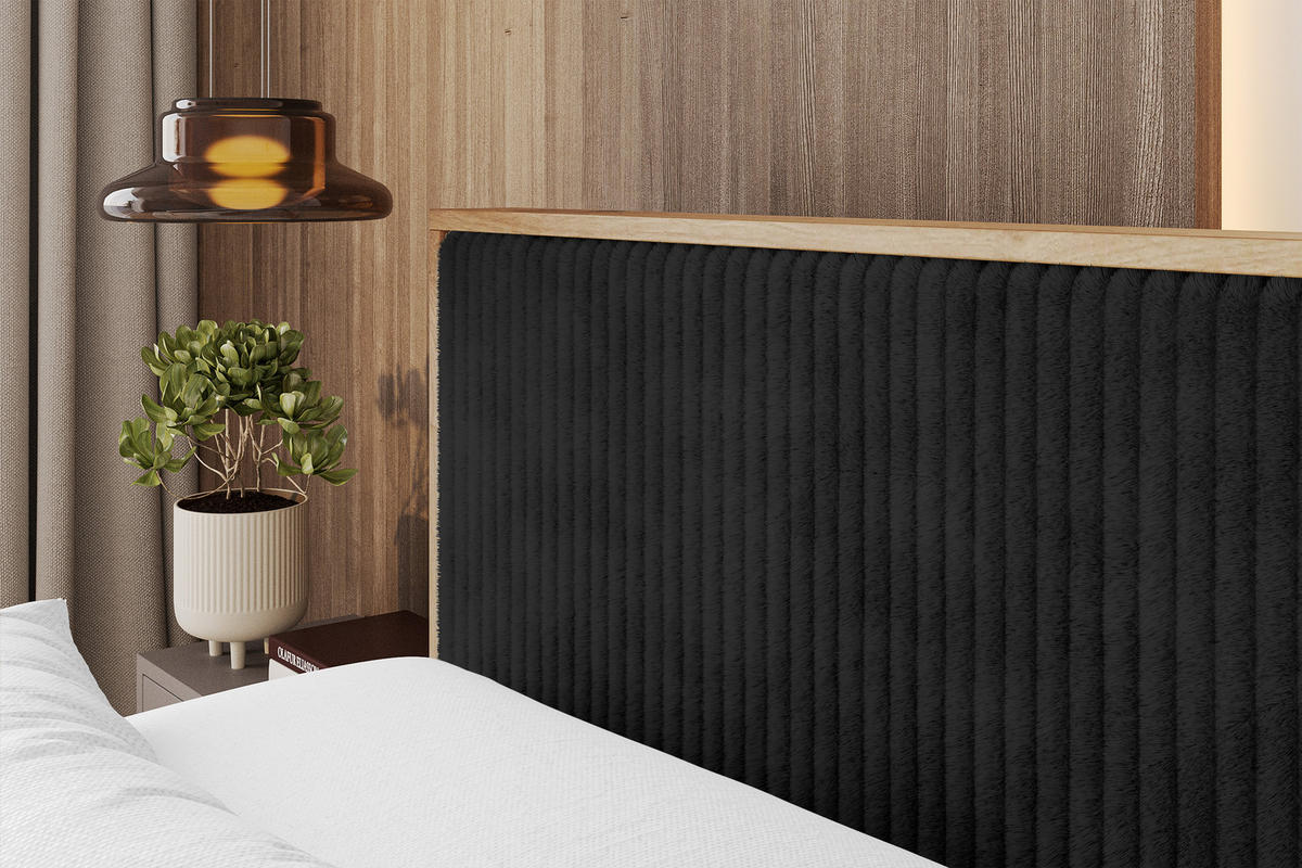 BOXBETT LOLLI9 -Z 120x200 - H3 Schwarz - Schwarz, Holzwerkstoff (120/200cm) - ALTDECOR