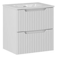 WASCHTISCHKOMBI 50 cm 2 Teile - Nova White N BM112 in Weiß/Matt - Weiß, Holz (50/57/40cm)