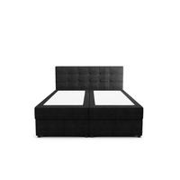 BOXBETT KIDA mit Matratze H3, Bonell und Topper 120x200 Curio 99 - Schwarz, Textil (120/200cm) - Bedante