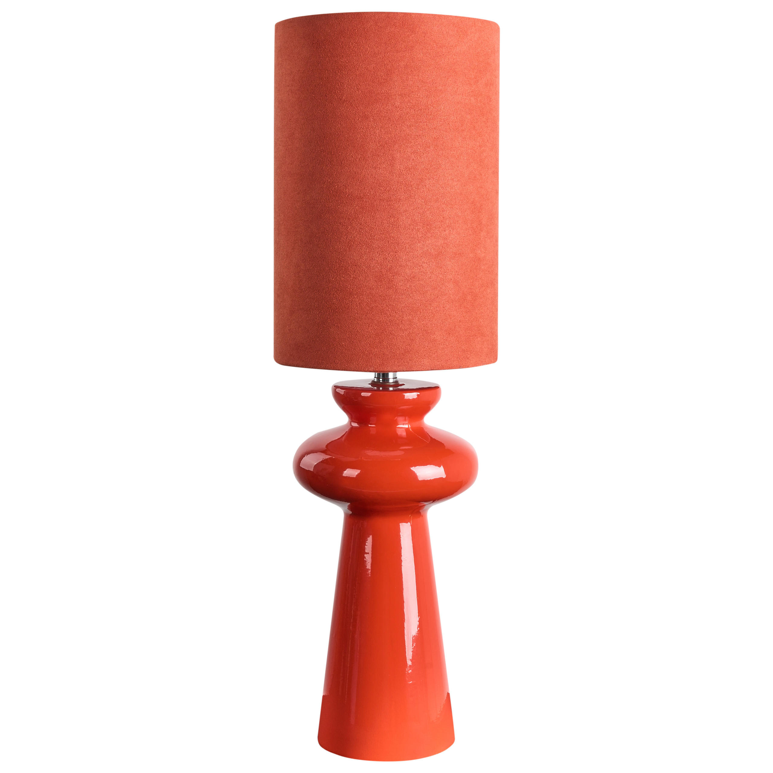 TISCHLAMPE Rot Oteros - Rot, Textil (19/19/62cm) - Beliani