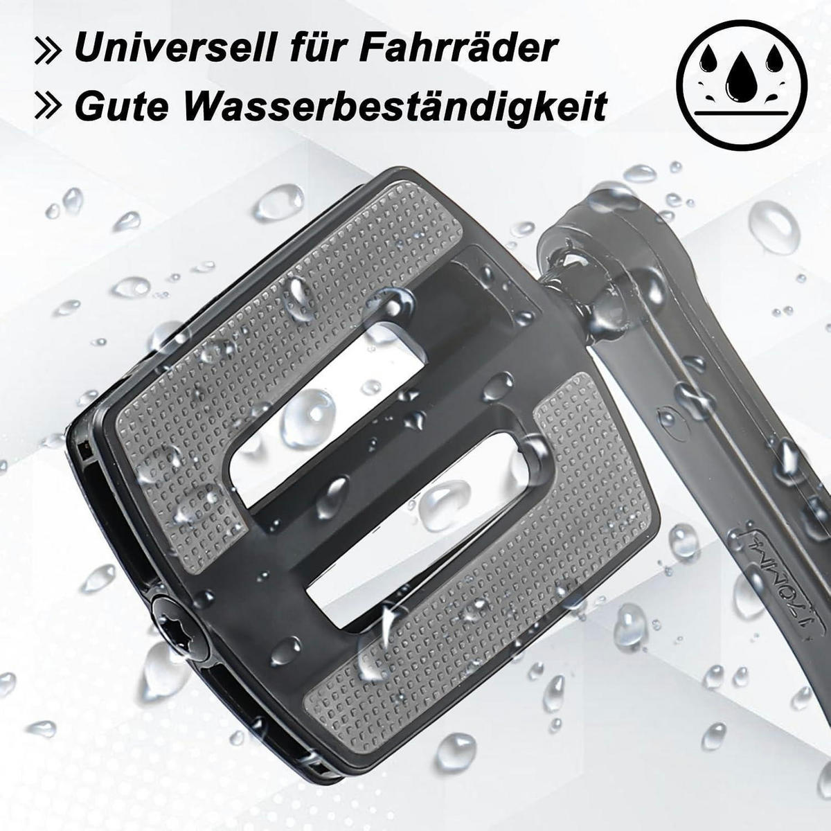 FAHRRADPEDALE City/Trekking Set inkl. Reflektoren Schwarz - Schwarz, Kunststoff (8.5/1.5/12.5cm)