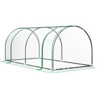 GEWÄCHSHAUS DE-11913 mit Reißverschlusstür & PVC-Bache Transparent - Transparent, Kunststoff (100/80/200cm) - ComfortXL