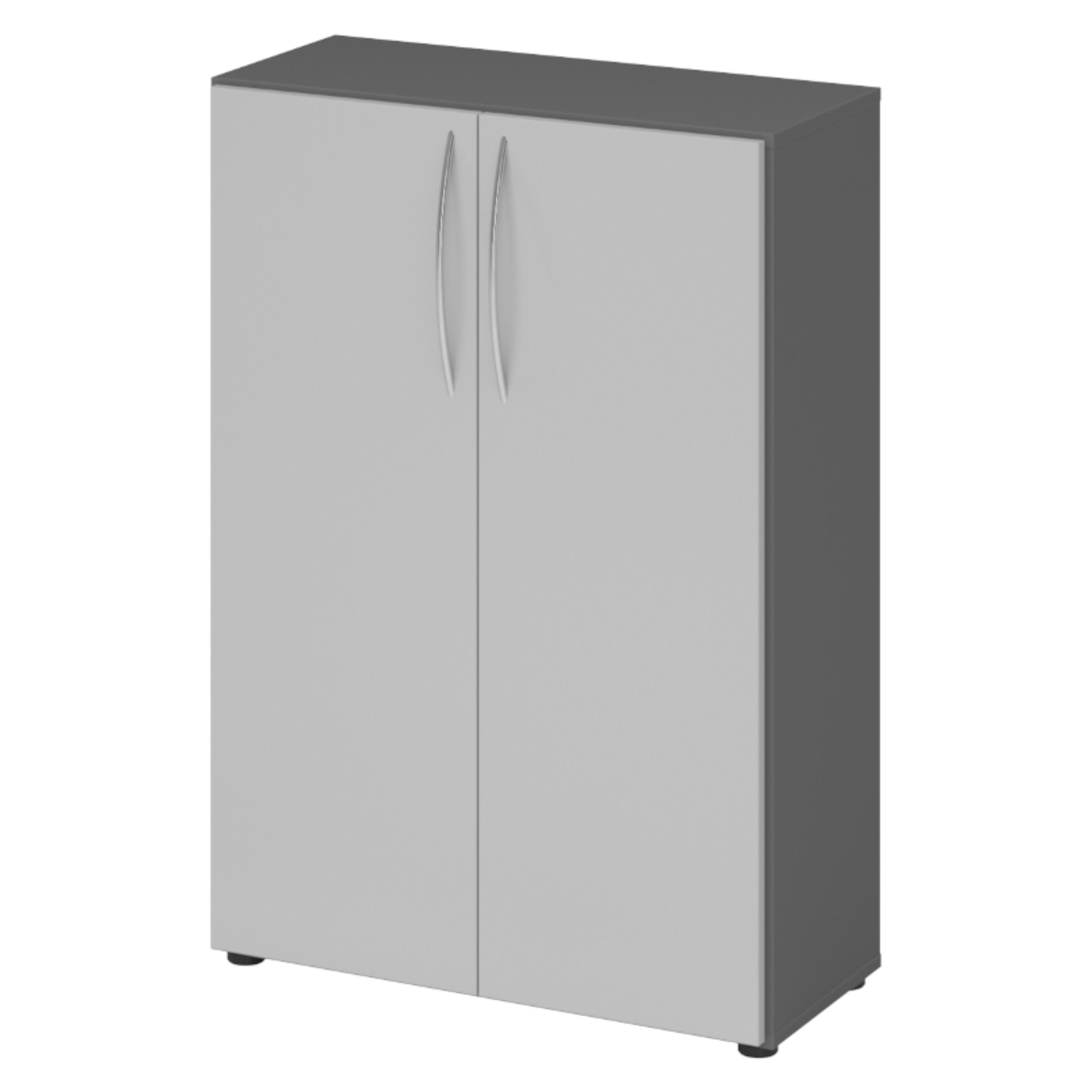 AKTENSCHRANK - 3 Ordnerhöhen 35/80/114,4 cm in Graphitfarben/Grau - Graphitfarben/Grau, Holzwerkstoff (80/114.4/35cm) - bümö