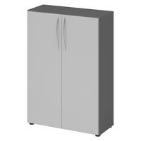 AKTENSCHRANK - 3 Ordnerhöhen 35/80/114,4 cm in Graphitfarben/Grau - Graphitfarben/Grau, Holzwerkstoff (80/114.4/35cm) - bümö