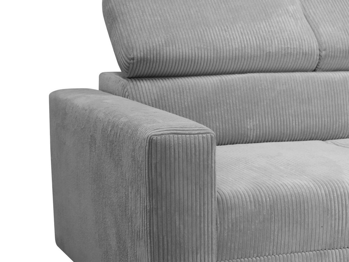 ECKSOFA Milano Premium Cord, Seite: Links LC+2R - Schwarz/Graphitfarben, Holz/Textil (236/172cm) - MIRJAN24