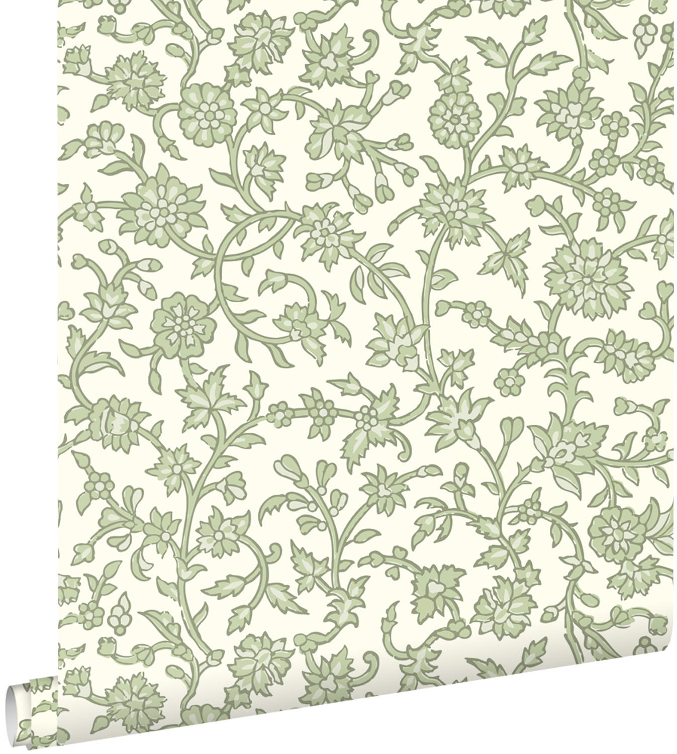 TAPETE Blumenmuster 50 x 900 cm - Grün, Papier (50/900cm) - ESTAhome