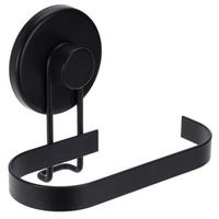 TOILETTENPAPIERHALTER mit Saugnapf 14/11/14,5 cm - Schwarz, Metall (11/14.5/14cm) - Bathroom solutions