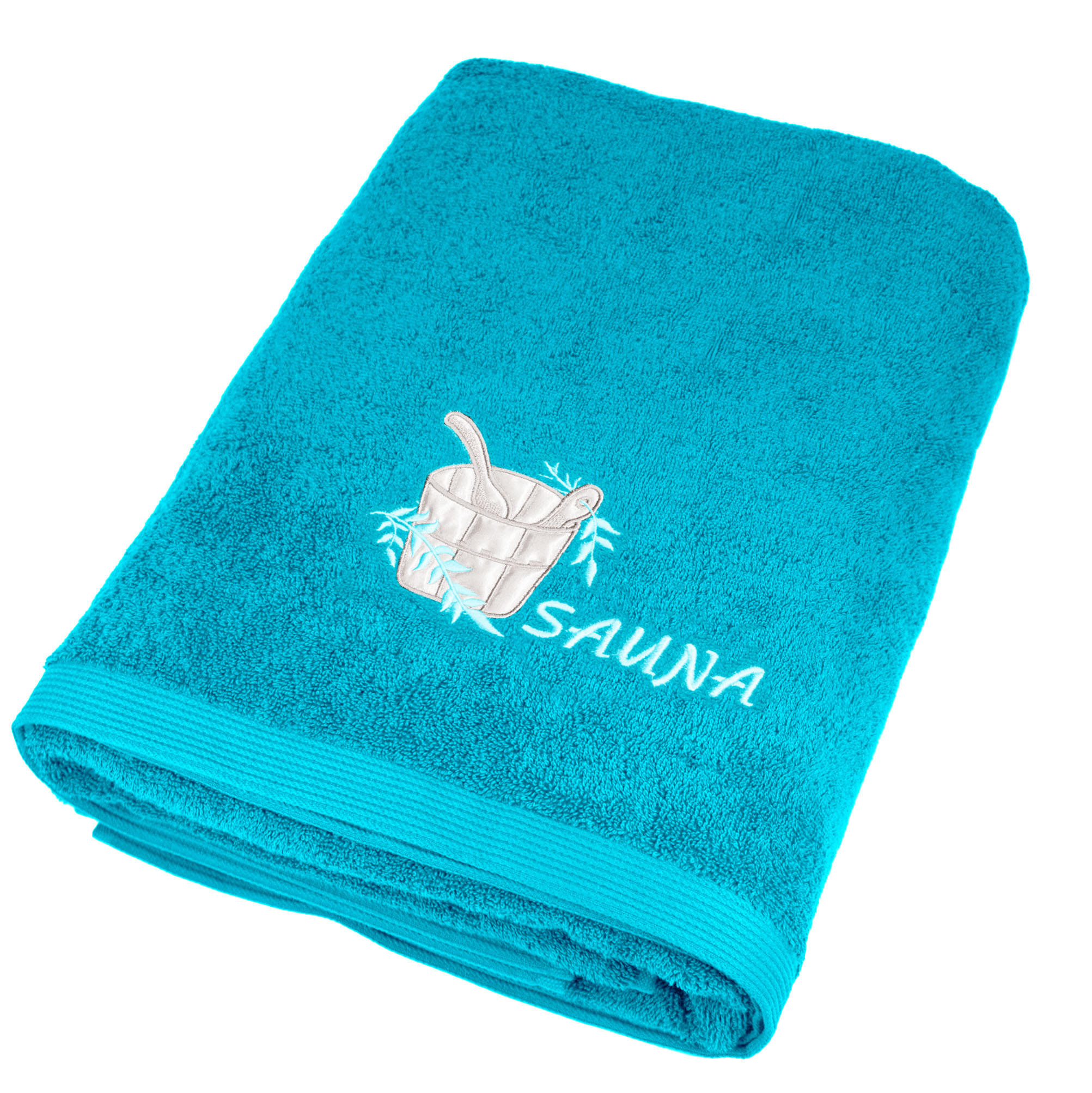 SAUNATUCH Lillby Aquamarin Blau 100x200 cm - Blau, Textil (100/200cm) - Lashuma