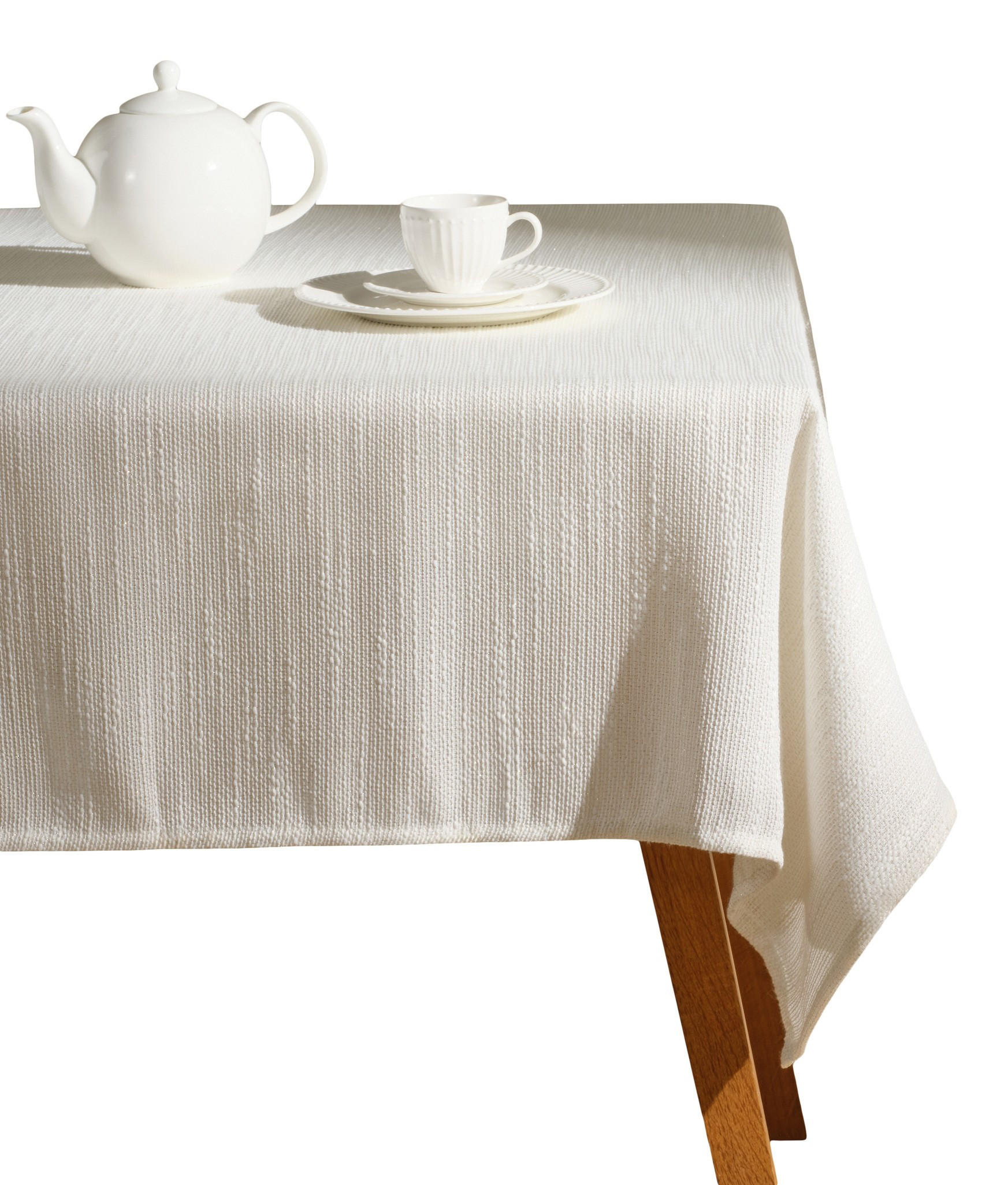 TISCHDECKE Cedar - Ecru, Textil (300/150/1cm) - home&you