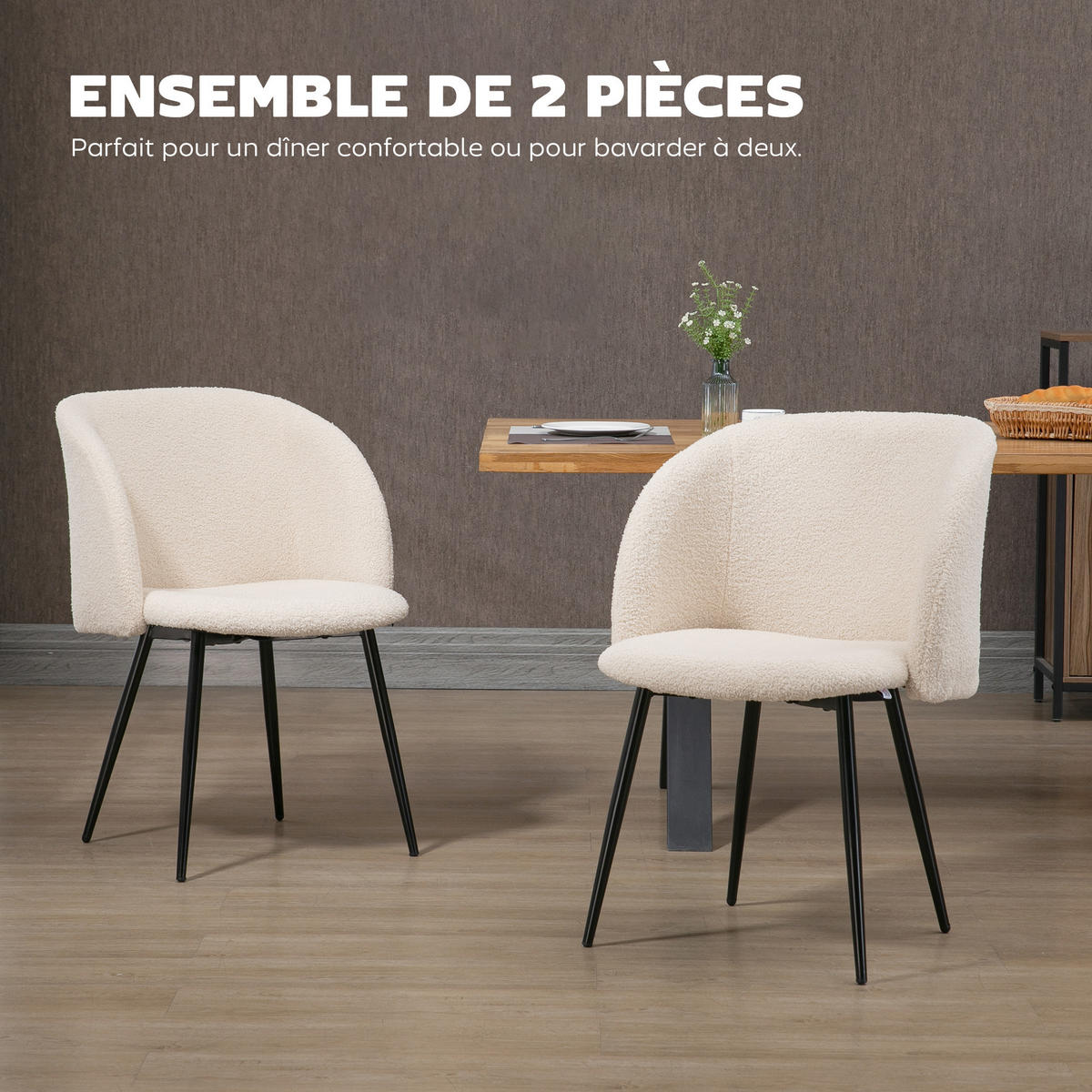 STÜHLE Beige 2 Stück - Beige, Naturmaterialien (55/80/62cm) - GiPP