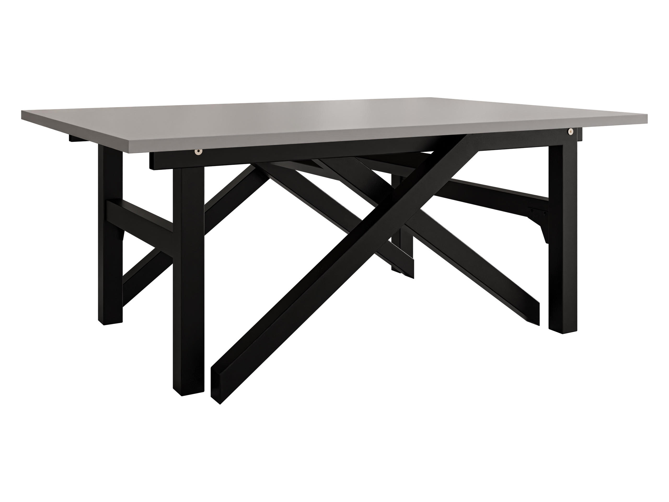 2-IN-1 COUCHTISCH UND ESSTISCH Xena Bis - Hellgrau/Schwarz, Holzwerkstoff/Metall (70/100/45cm) - MIRJAN24