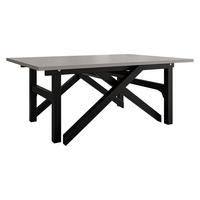 2-IN-1 COUCHTISCH UND ESSTISCH Xena Bis - Hellgrau/Schwarz, Holzwerkstoff/Metall (70/100/45cm) - MIRJAN24