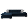 ECKSOFA Malwi, Seite: Links - Dunkelblau, Holz/Textil (278/161cm) - MIRJAN24