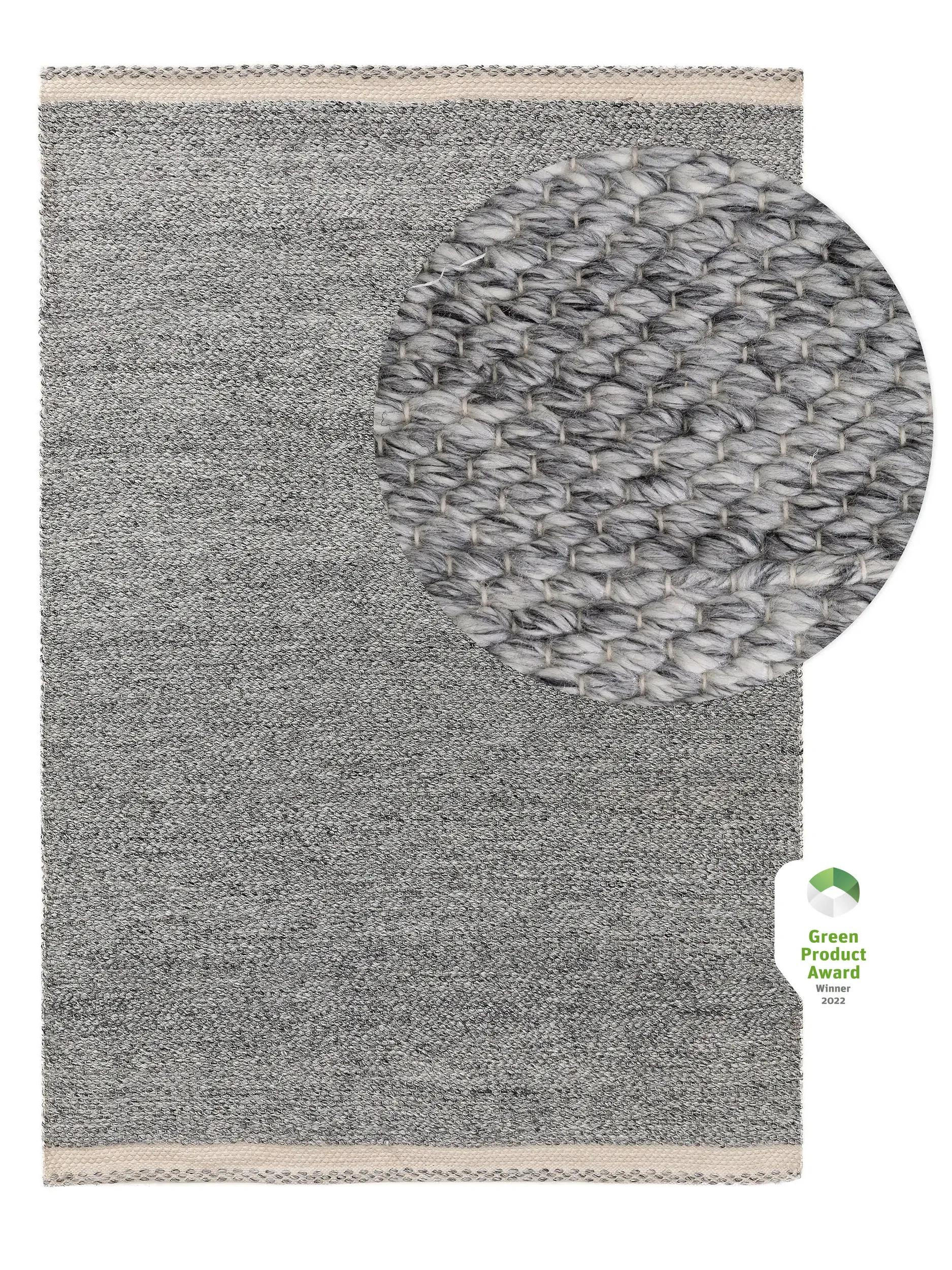 TEPPICH aus recyceltem Material Kiah Grau 160x230 cm - Grau, Textil (160/230cm) - benuta Pure
