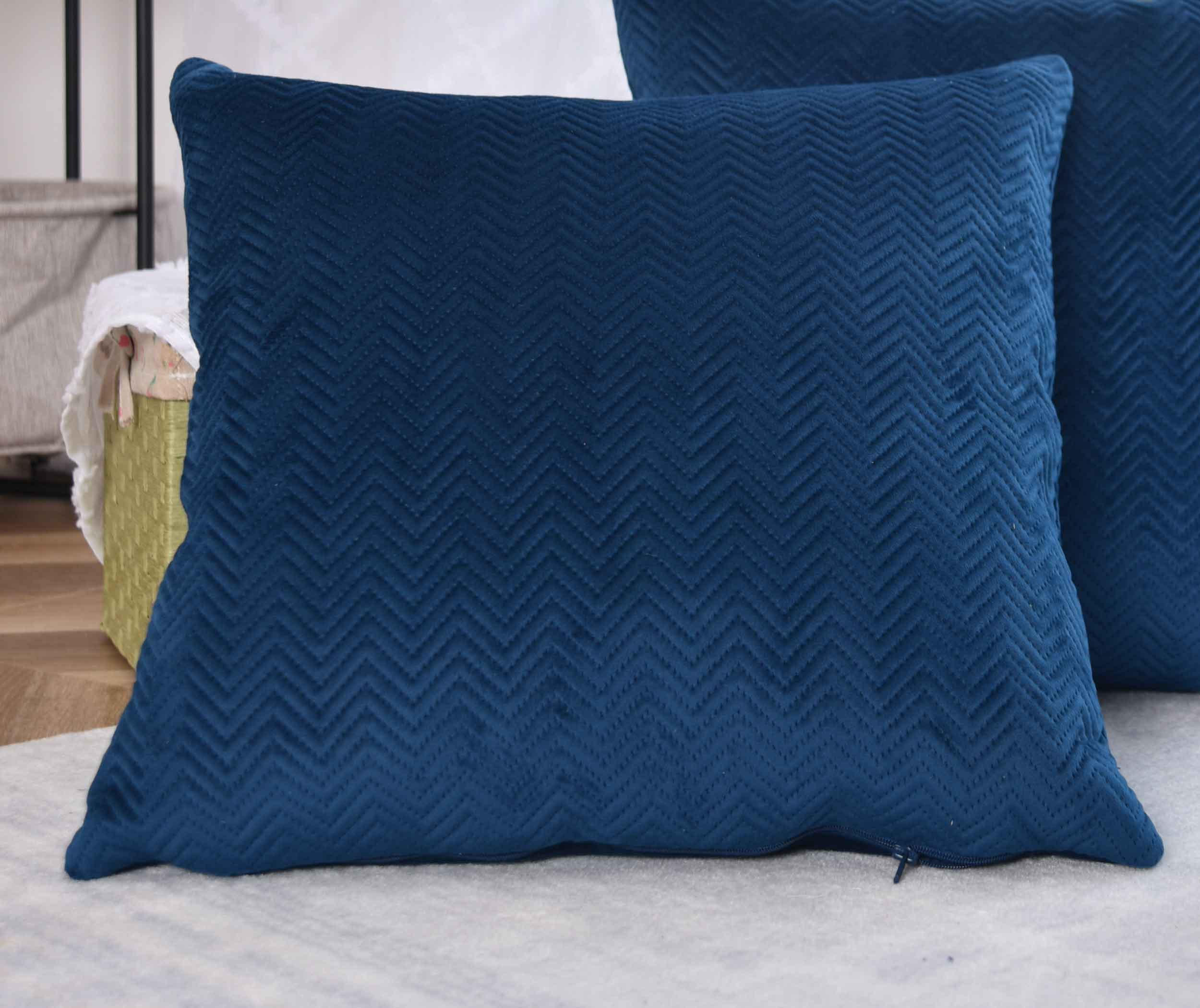 DEKOKISSEN Greta 45x45 cm Blau - Blau, Textil (45/45cm)