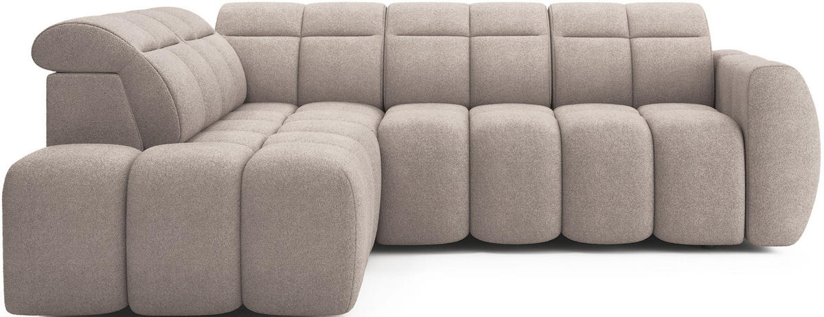 ECKSOFA Eagle L - Beige (Xillar 20) - Beige, Holzwerkstoff (258/208cm) - Möblo