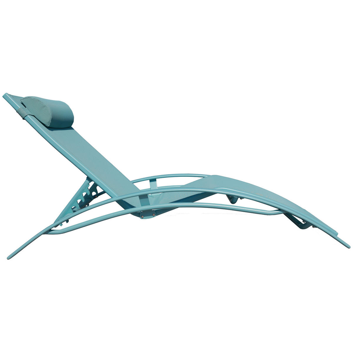 SONNENLIEGEN Galapagos Hellblau und Hellblau 2er-Set - Hellblau, Metall (63/82/173.5cm) - Happy Garden
