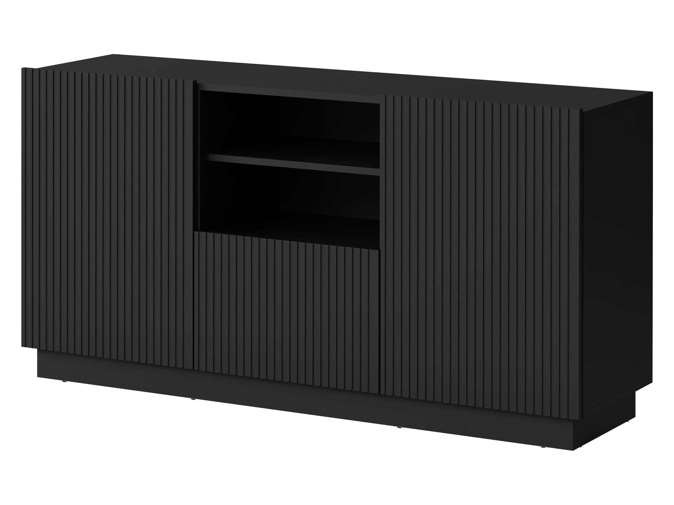 KOMMODE Liverti 150 2D1SZ - Schwarz, Holzwerkstoff/Kunststoff (150/78/42cm) - MIRJAN24