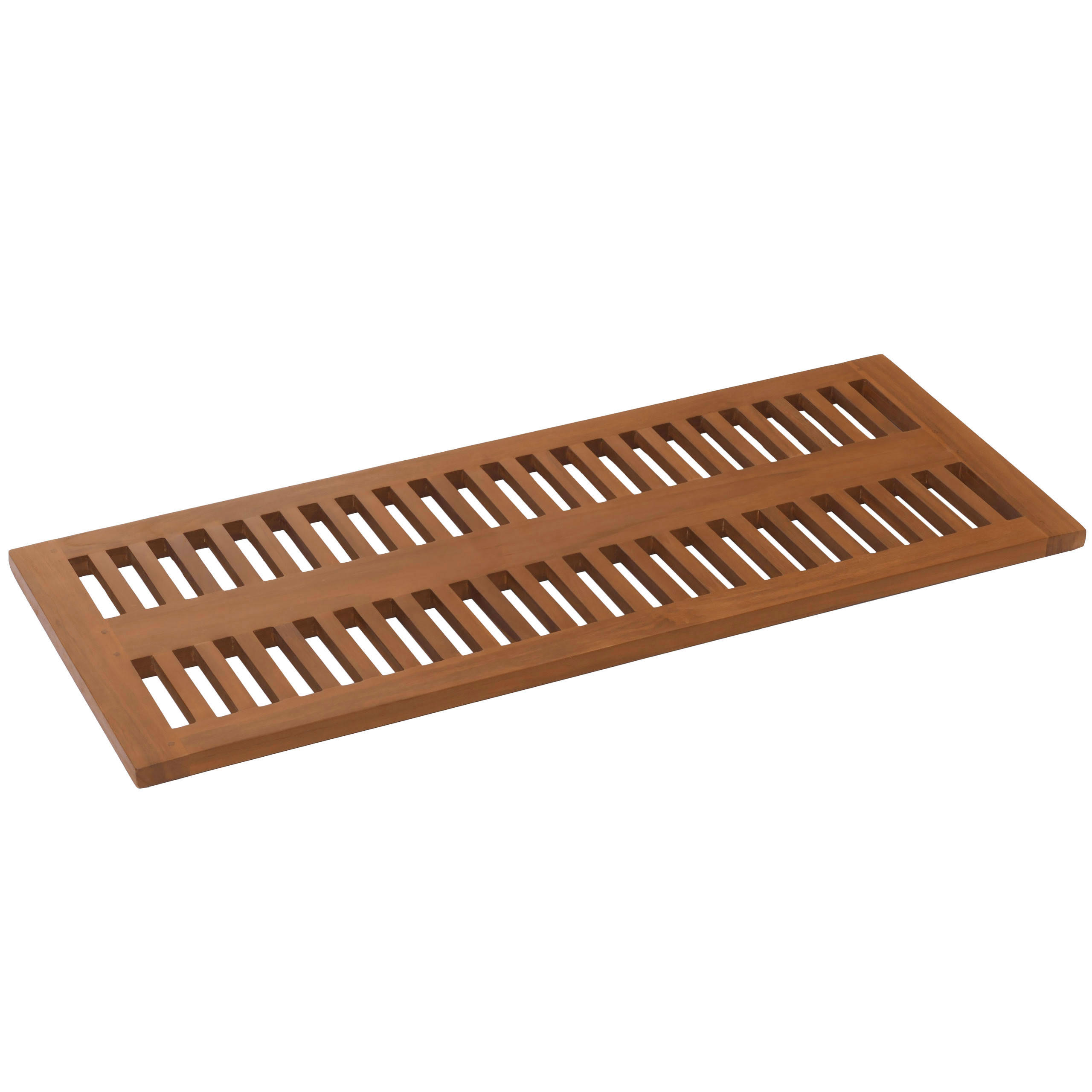 TEAK-BADEMATTE Braun - Braun, Holz (40/100cm) - MCW