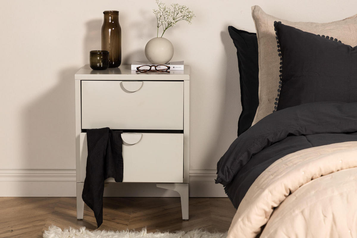 NACHTSCHRANK Hellgrau - Hellgrau, Holzwerkstoff (45/59/40cm) - ebuy24