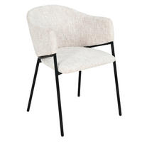 STUHL NOBLESSE Chenille Beige 80 cm - Beige/Schwarz, Kunststoff/Textil (52/77/60cm) - riess-ambiente