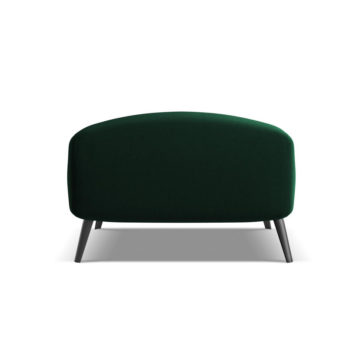 POUF Samt Stoff Grün - Dunkelgrün/Schwarz, Textil/Metall (65/44/65cm) - LaMiaSofa