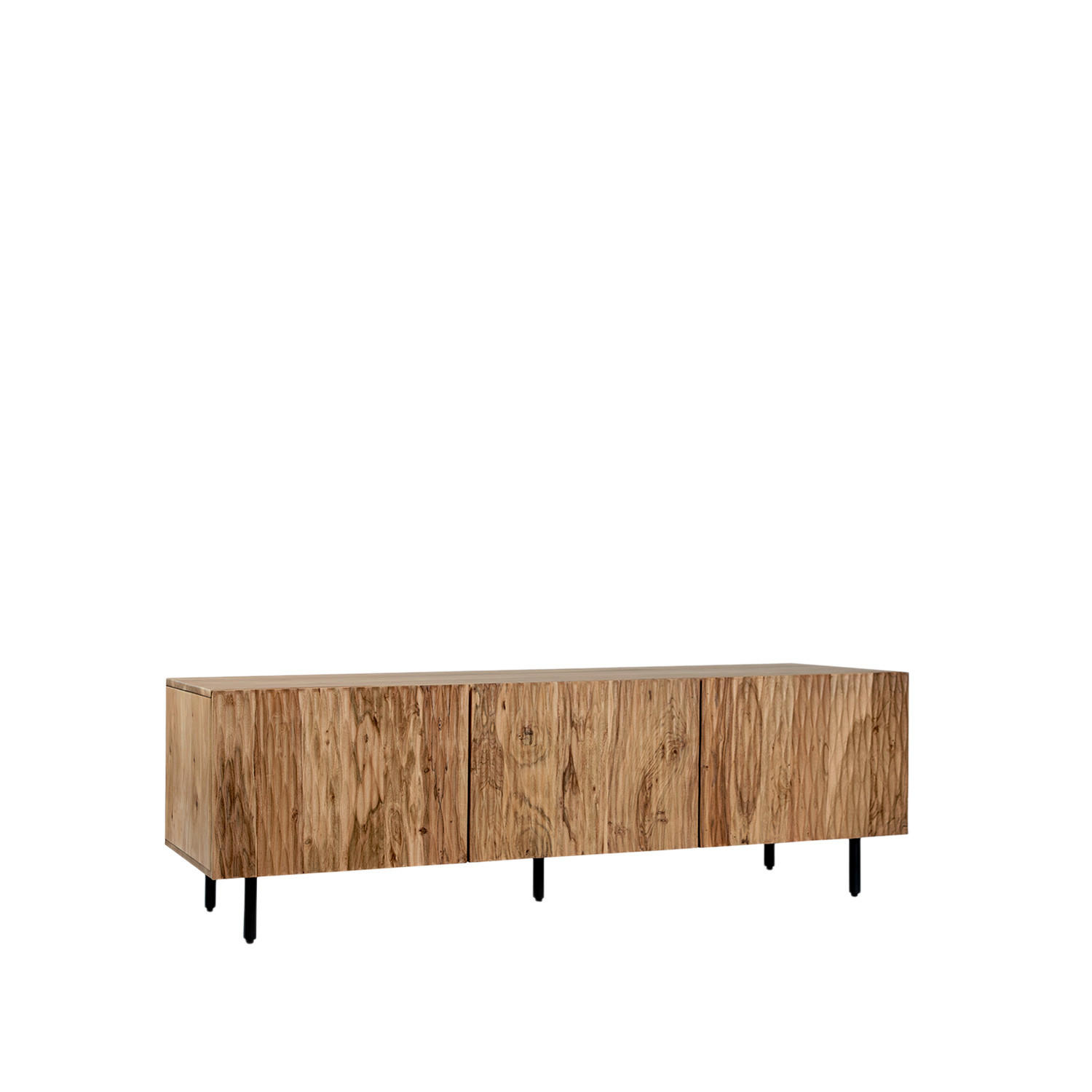 TV-ELEMENT Diya Natürlich 160 cm x 52 cm - Naturfarben, Holz (160/52/40cm) - Klast Home