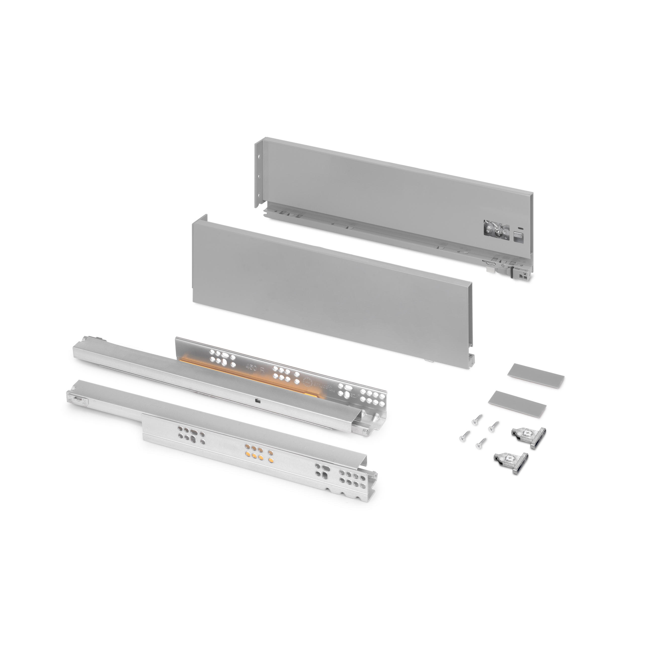 Emuca Aussenschublade Silber 1.3x14x45 cm