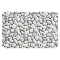 WC PŘEDLOŽKA Kameny - šedé - oválné 60x40 cm - světle šedá, textil/plast (60/1cm) - OnlyWow