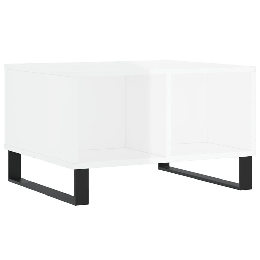 COUCHTISCH Hochglanz-Weiß 60x50x36,5 cm Holzwerkstoff - Weiß, Holzwerkstoff (50/60/36.5cm) - furnicato