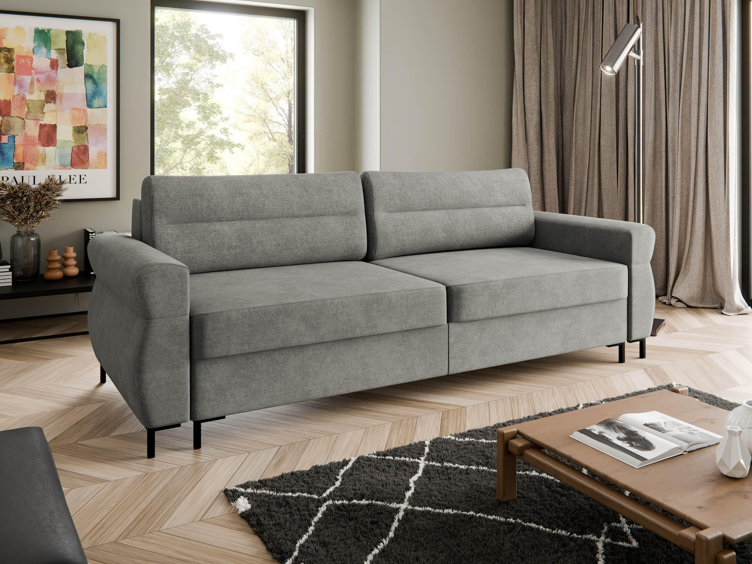 SCHLAFSOFA Berne - Schwarz/Grau, Holz/Kunststoff (238/92/95cm) - MIRJAN24