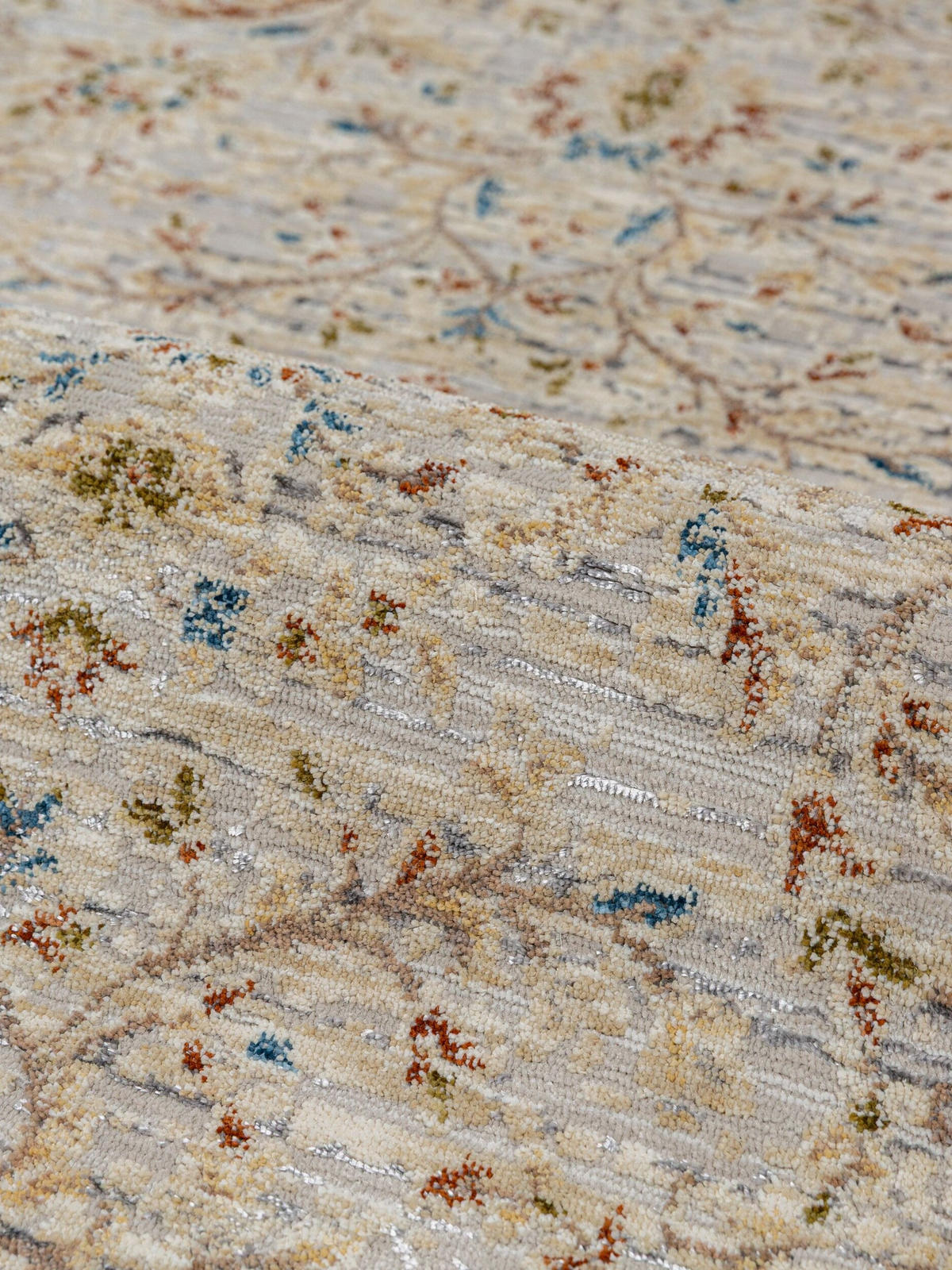 TEPPICH Kurzflor, mit Fransen, SEATON, in Natur, Bordürenmuster, 120 x 160 cm - Beige, Textil (120/160cm) - KADIMA DESIGN