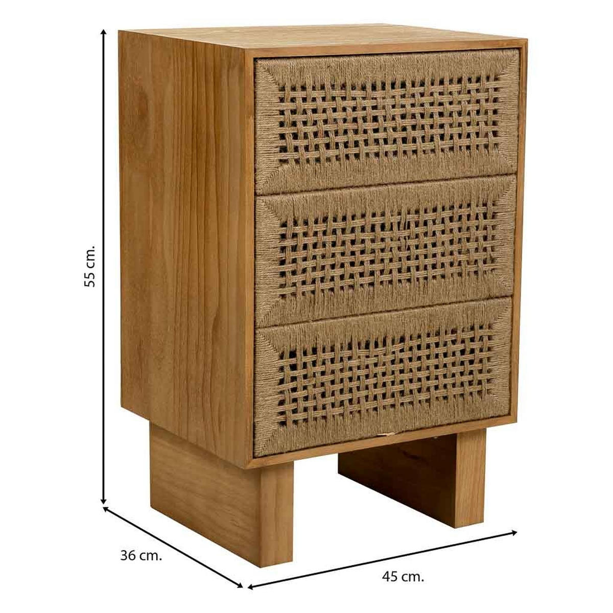 NACHTTISCH aus Holz, braun, 45x36x55cm - Braun, Holz (45/55/36cm) - Wanderlust