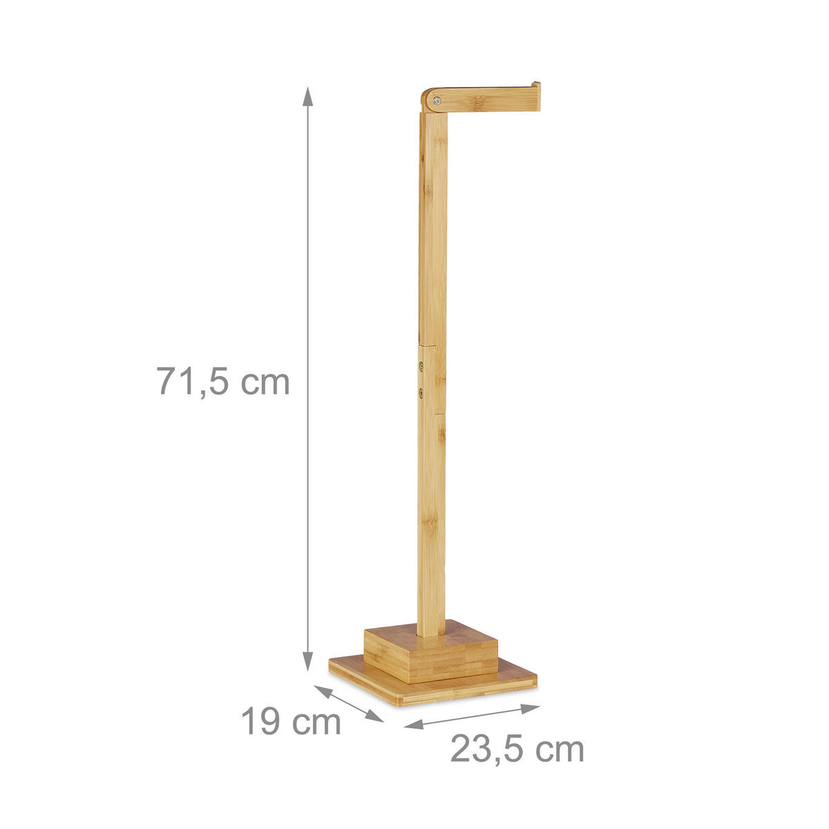 TOILETTENPAPIERHALTER stehend - Hellbraun, Holz (23.5/71.5/19cm) - Relaxdays