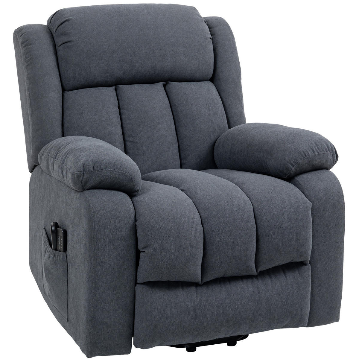 FERNSEHSESSEL,ELEKTRISCH Aufstehhilfe Liege-Massagefunktion,dunkelgrau - Grau, Textil (91/103/93cm) - Vallsero
