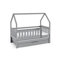 HAUSBETT MAJA Grau 168x86x139 cm - Grau, Holz - FURNLUX